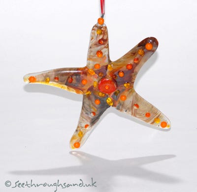 Fused glass starfish