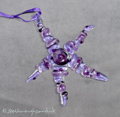 Fused glass starfish