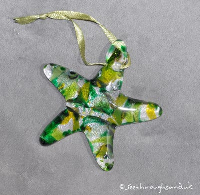 Fused glass starfish