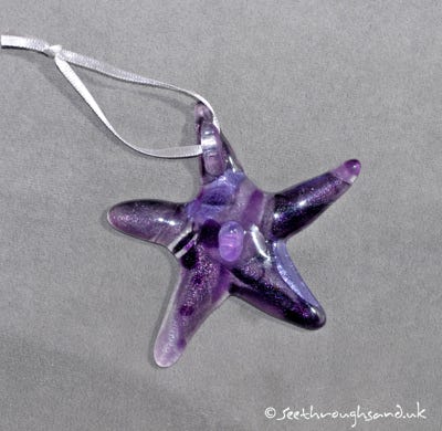 Fused glass starfish