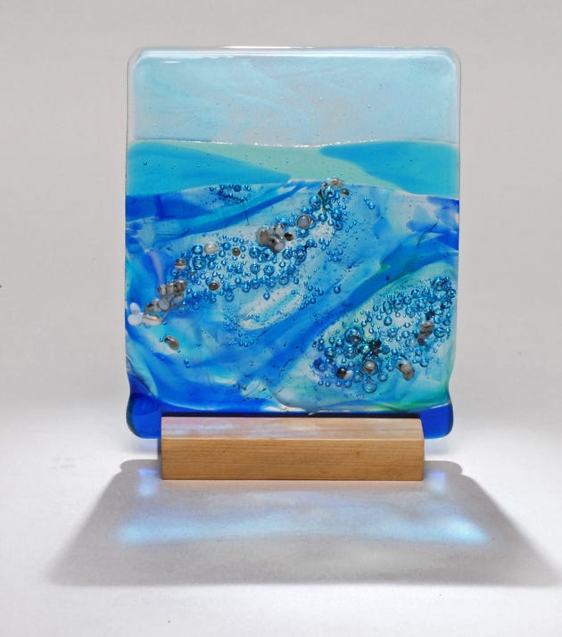 See Through Sand - Art Panel with hand crafted wood base