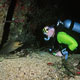 Green moray under the Halliburton